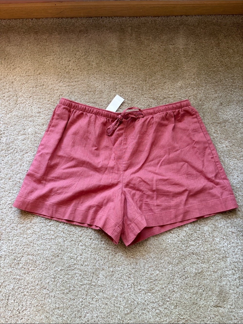 NWT Loft linen shorts, pink, size large